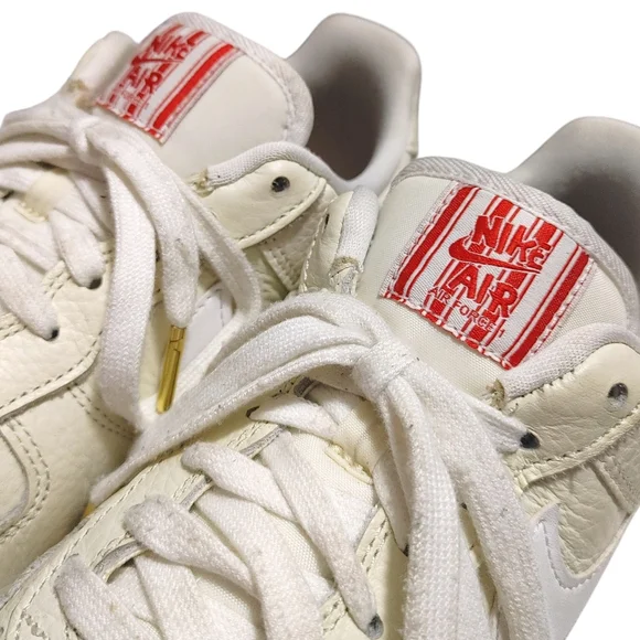 Nike Air Force 1 Low "Popcorn" Premium Coconut Milk White Sneakers Mens Size 7 - Picture 7 of 13